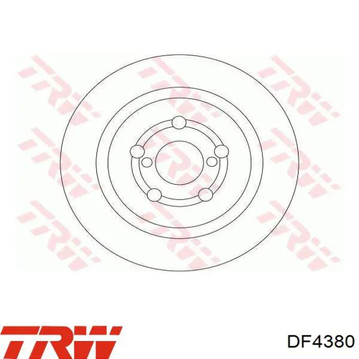 Купить DF4380 TRW Диск тормозной задний