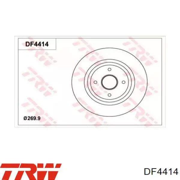 Задний тормозной диск TRW DF4414 цена, от 83.81 USD