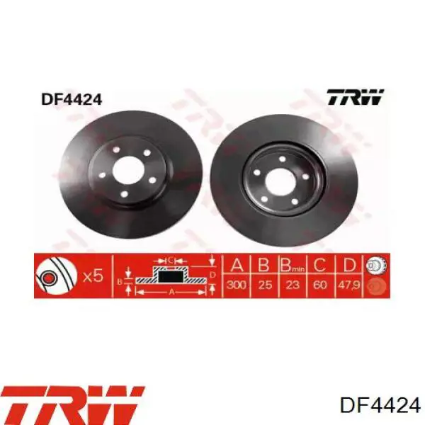 Купить DF4424 TRW Ротор тормозной