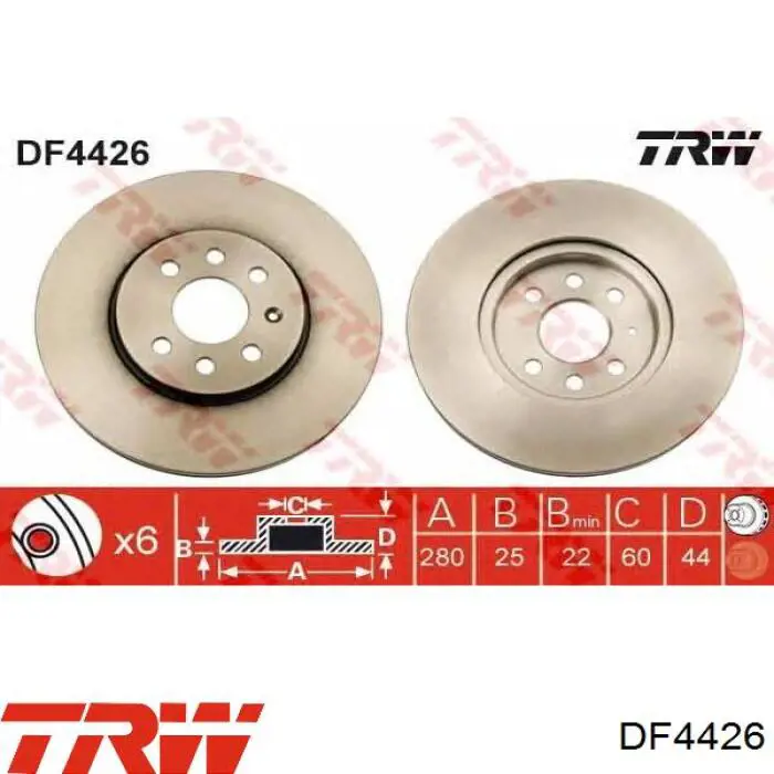 Купить DF4426 TRW Ротор тормозной