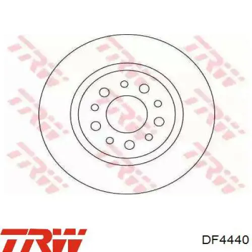 DF4440 TRW диск тормозной задний