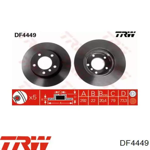 Купить DF4449 TRW Ротор тормозной