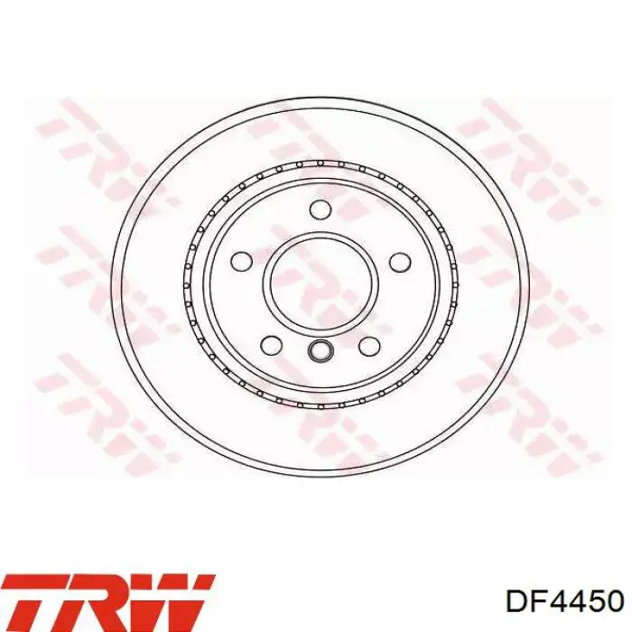 DF4450 TRW диск тормозной задний