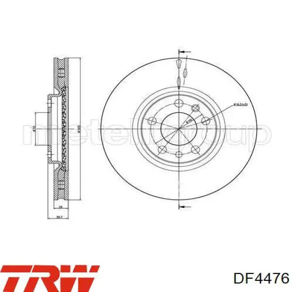 Купить DF4476 TRW Ротор тормозной