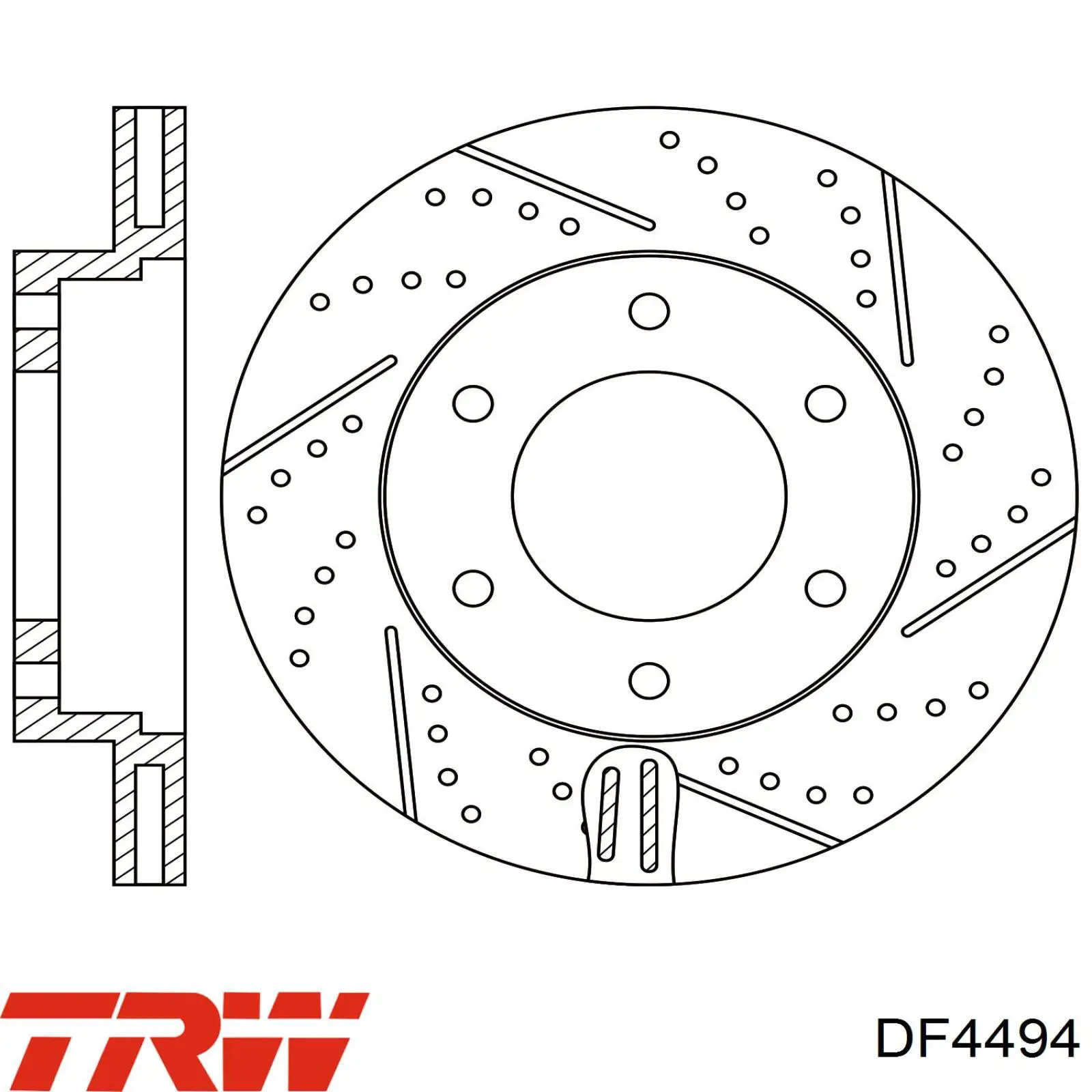 Передние тормозные диски DF4494 TRW