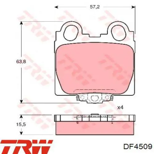 Купить DF4509 TRW Диск тормозной задний