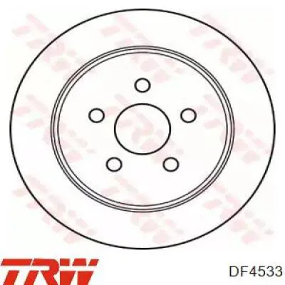 DF4533 TRW диск тормозной задний