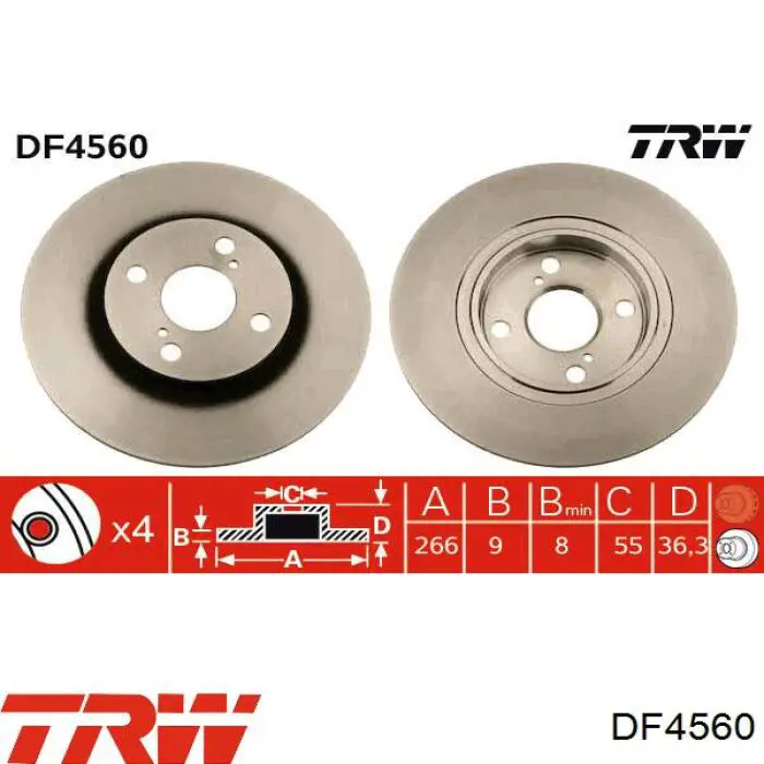 Тормозные диски DF4560 TRW