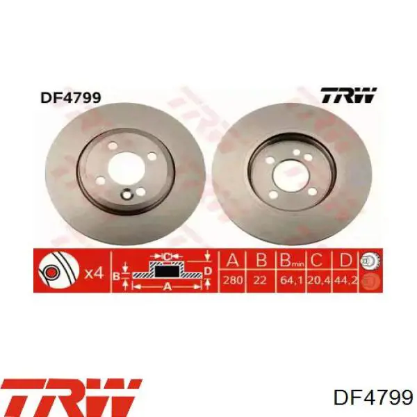 Купить DF4799 TRW Ротор тормозной