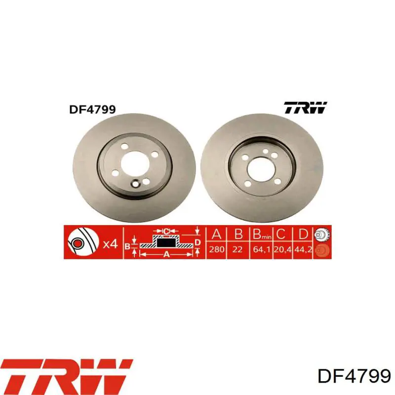 Купить DF4799 TRW Ротор тормозной