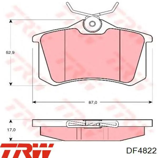 Передние тормозные диски DF4822 TRW