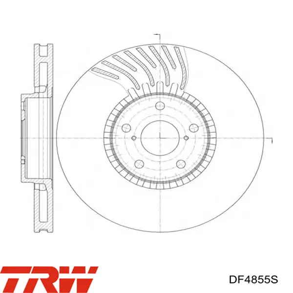 Тормоз дисковый передний TRW DF4855S цена, от 69.68 USD