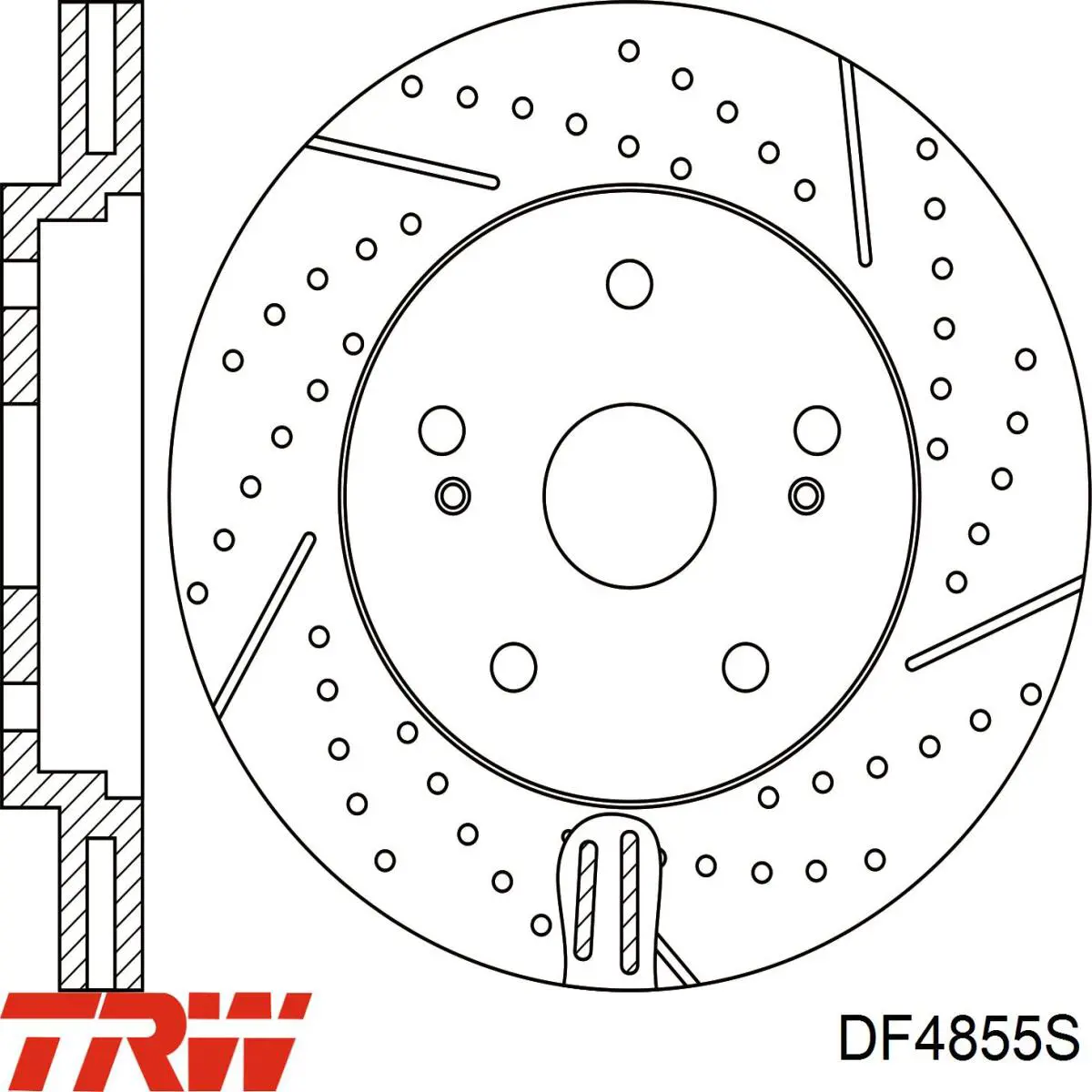 Передний тормозной диск TRW DF4855