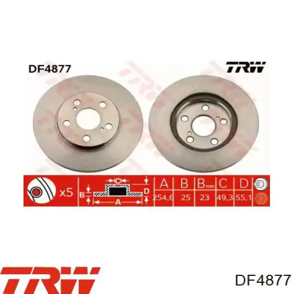 Купить DF4877 TRW Ротор тормозной