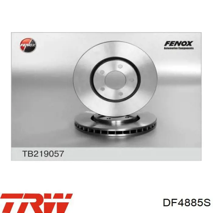 Тормоз дисковый передний TRW DF4885S цена, от 48.79 USD