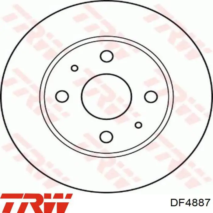 Передние тормозные диски DF4887 TRW