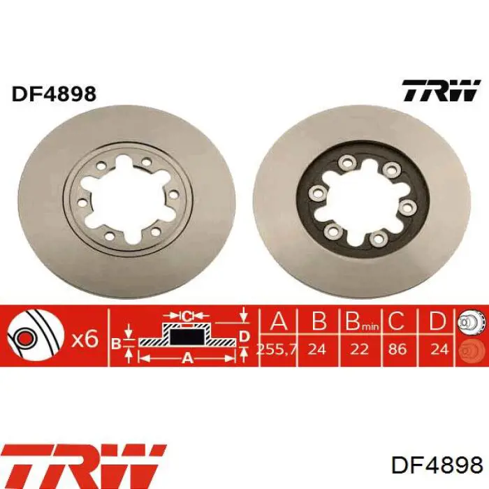 Купить DF4898 TRW Ротор тормозной