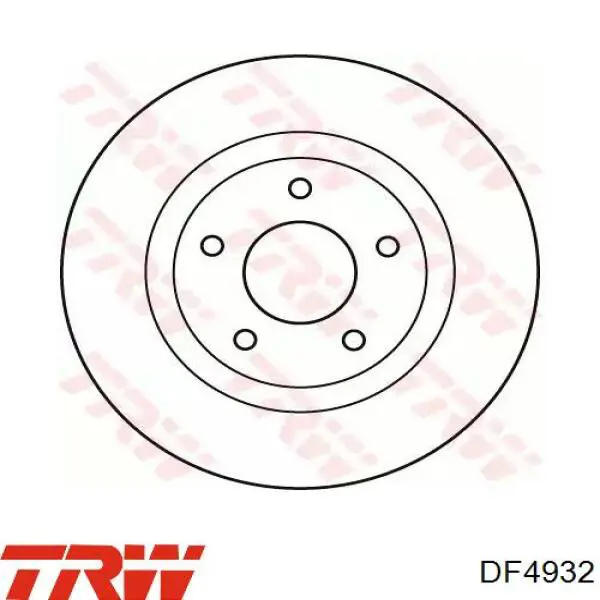 DF4932 TRW диск тормозной передний