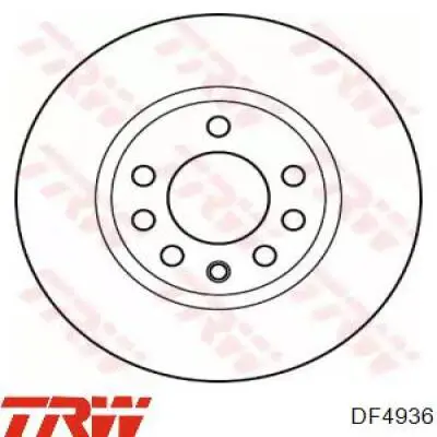 Передние тормозные диски DF4936 TRW