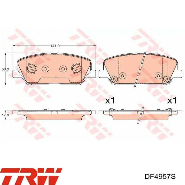DF4957S TRW Диск тормозной передний