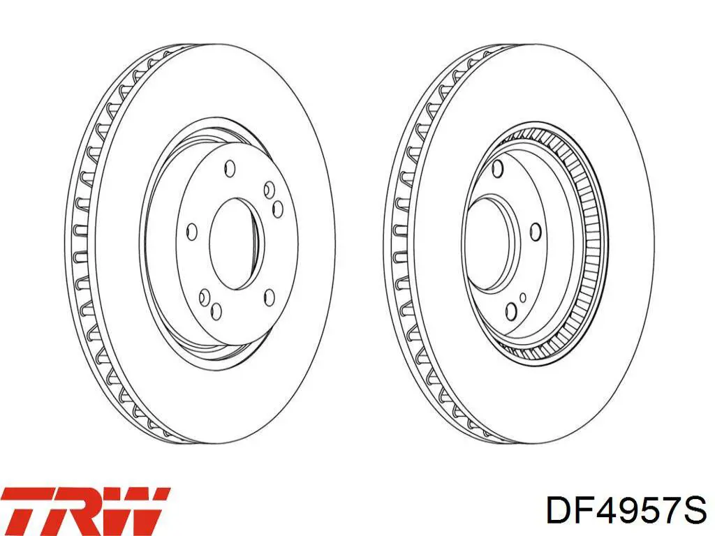Передние тормозные диски DF4957S TRW