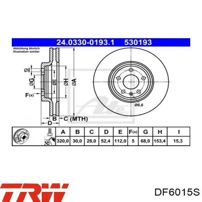 Купить DF6015S TRW Ротор тормозной