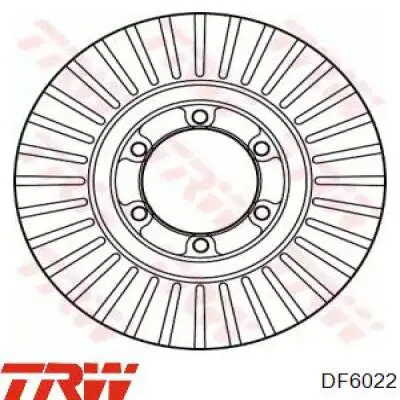 Передние тормозные диски DF6022 TRW