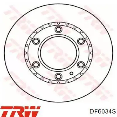 Передние тормозные диски DF6034S TRW