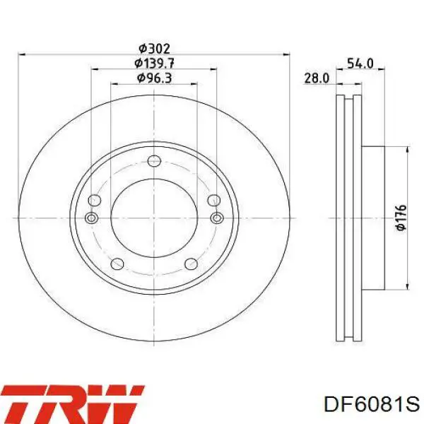 Купить DF6081S TRW Ротор тормозной