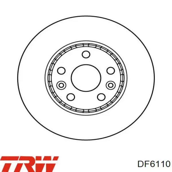 Передний тормозной диск TRW DF6110
