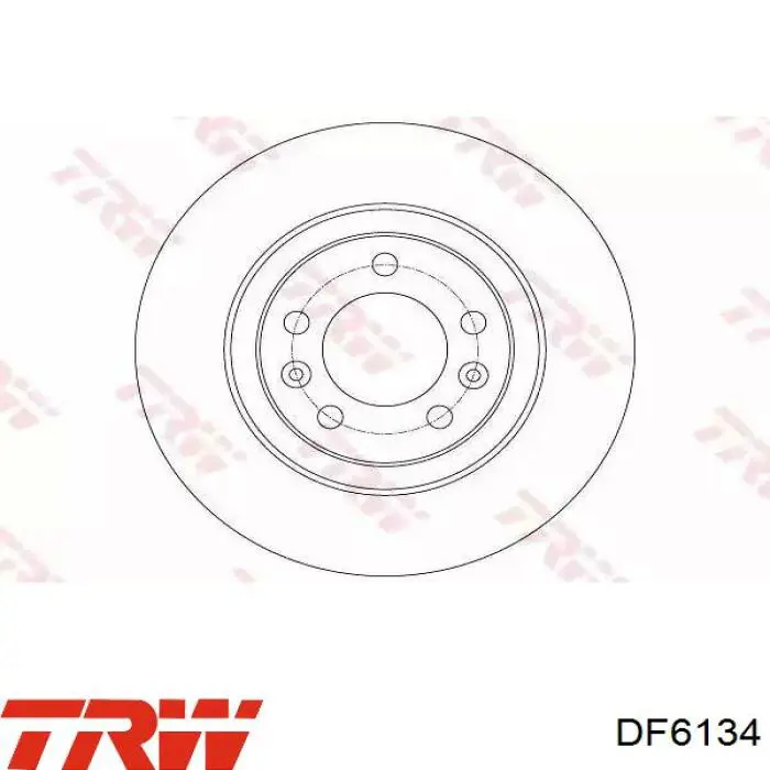 DF6134 TRW диск тормозной задний