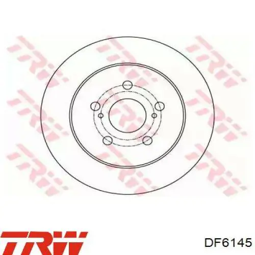 DF6145 TRW диск тормозной задний
