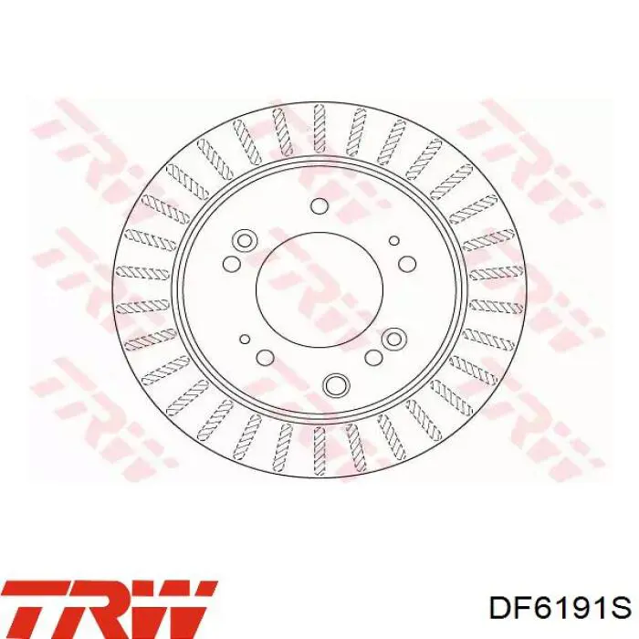 DF6191S TRW диск тормозной задний