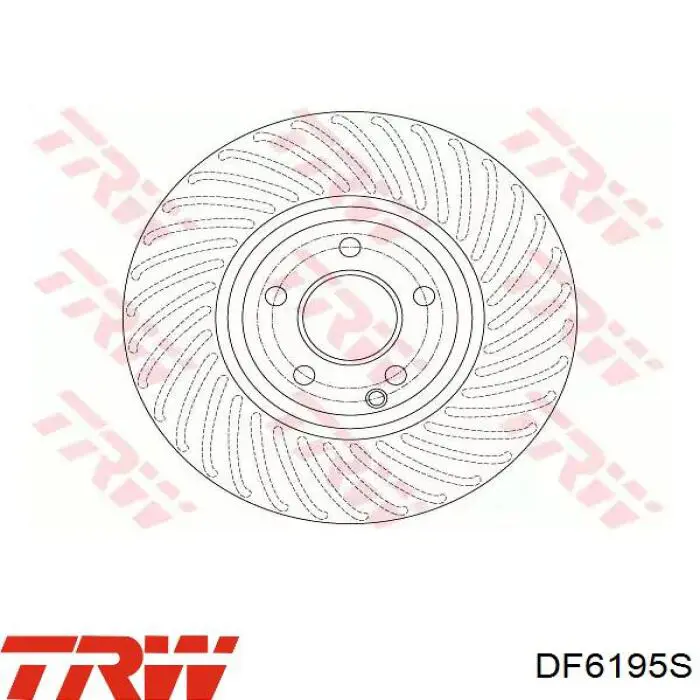 DF6195S TRW диск тормозной передний
