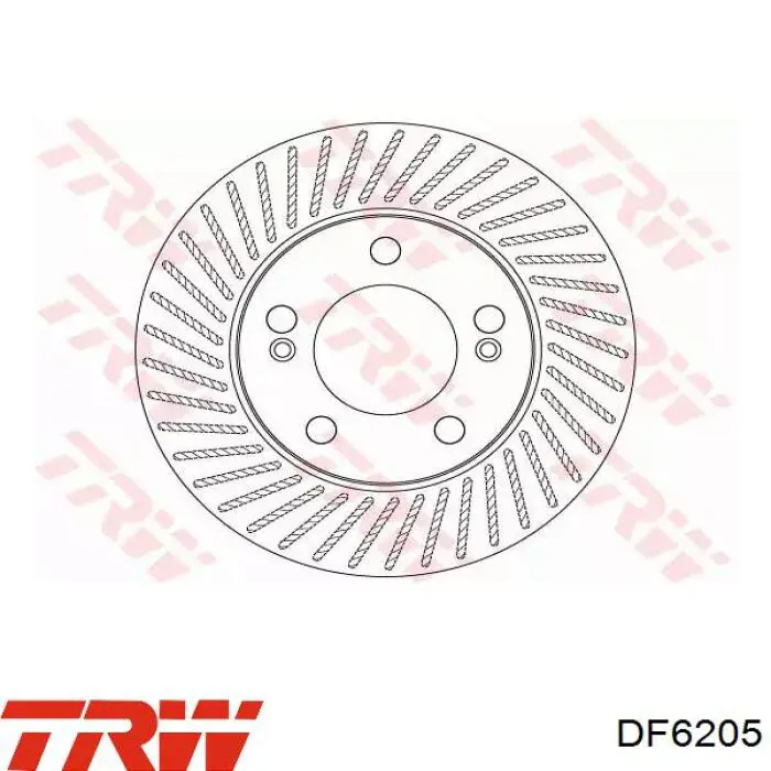 Диск гальмівний передній DF6205 TRW