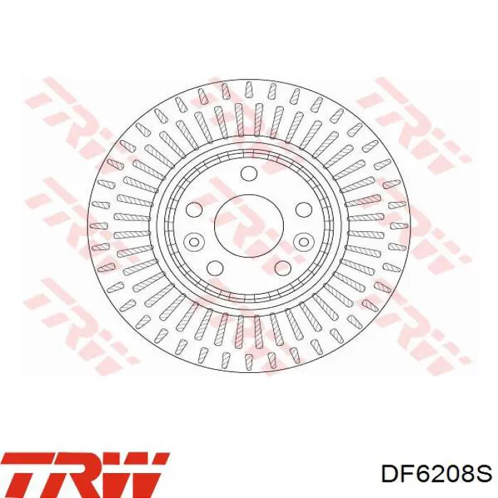 Диск гальмівний передній DF6208S TRW