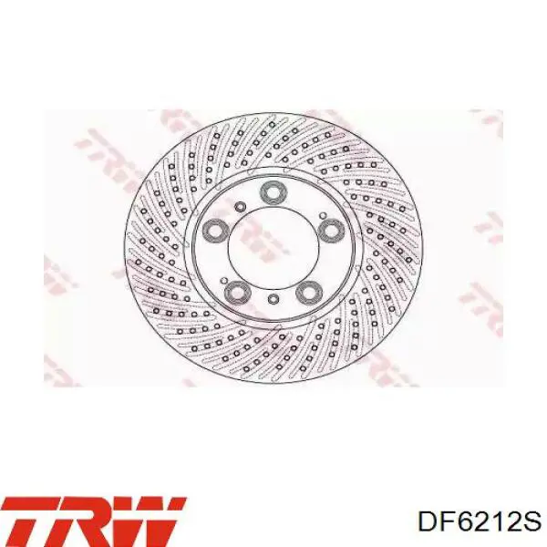 Передние тормозные диски DF6212S TRW