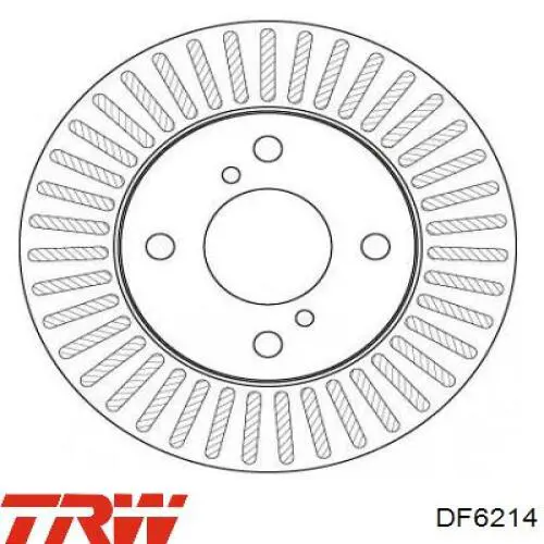 Передние тормозные диски DF6214 TRW