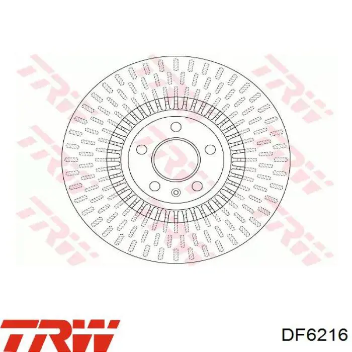 DF6216 TRW диск тормозной передний