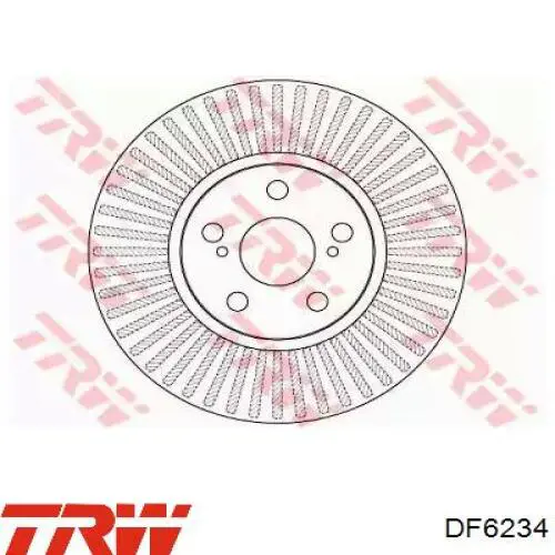 Передние тормозные диски DF6234 TRW