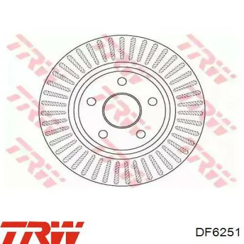 DF6251 TRW Диск тормозной передний