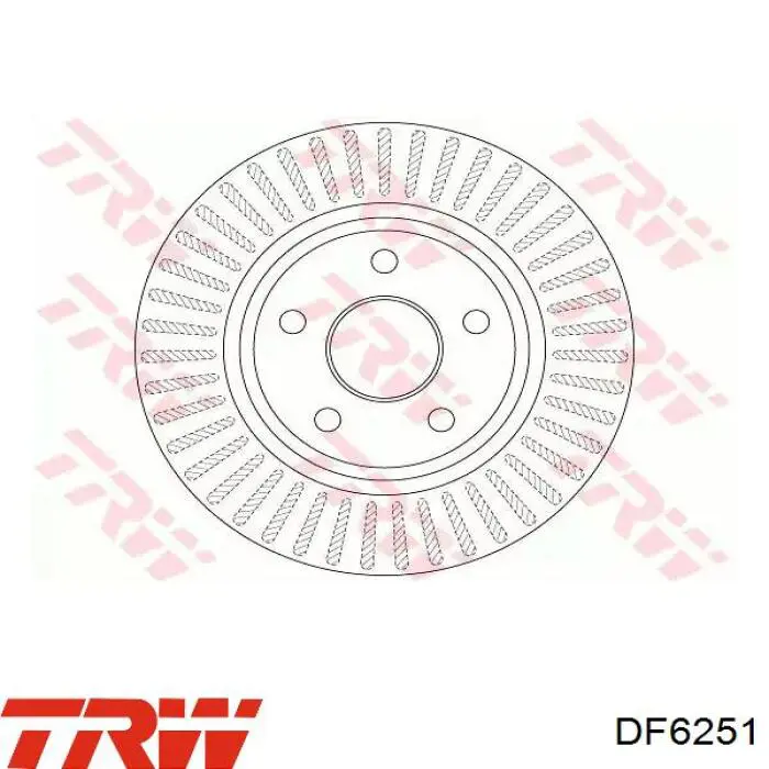 Передние тормозные диски DF6251 TRW