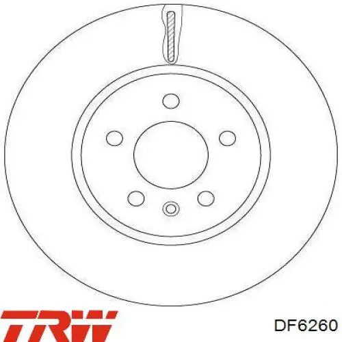 DF6260 TRW диск тормозной передний