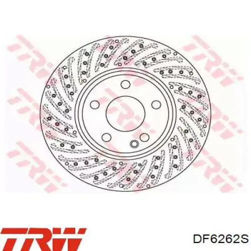 Тормоз дисковый передний TRW DF6262S цена, от 57.10 USD