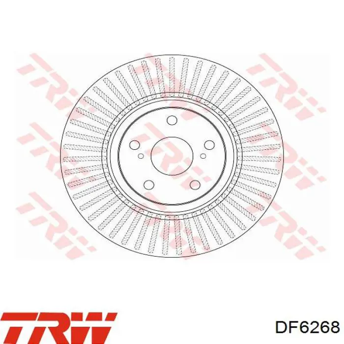DF6268 TRW диск тормозной передний