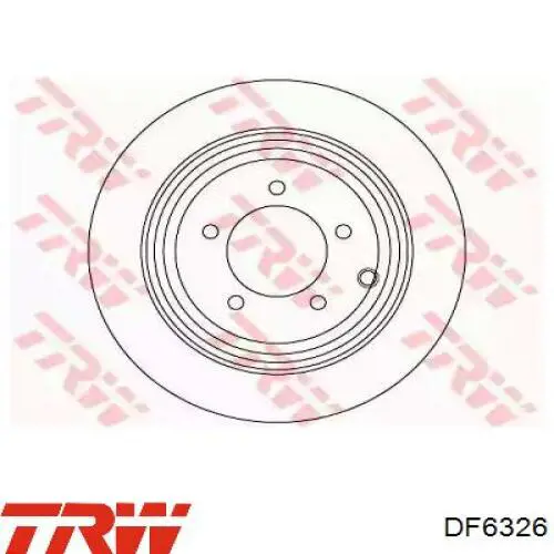 DF6326 TRW диск тормозной задний