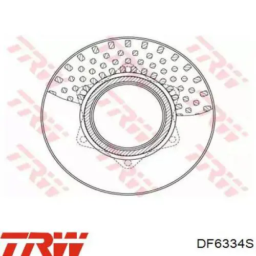 DF6334S TRW диск тормозной задний