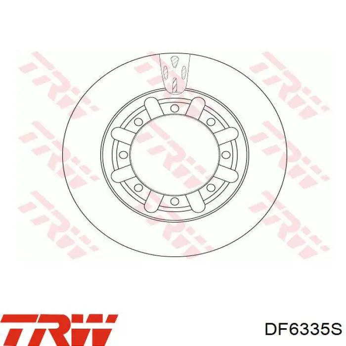 DF6335S TRW диск тормозной задний