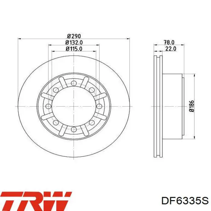Тормозные диски DF6335S TRW