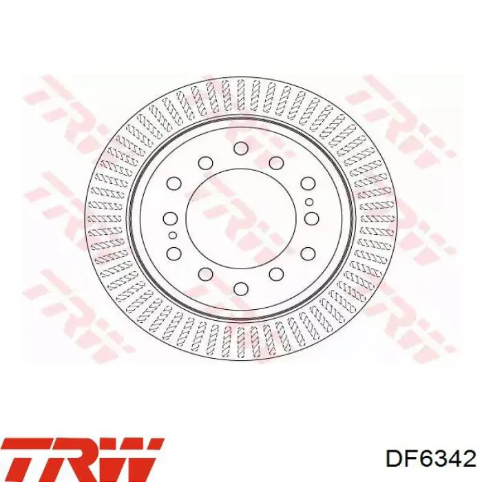 DF6342 TRW диск тормозной задний